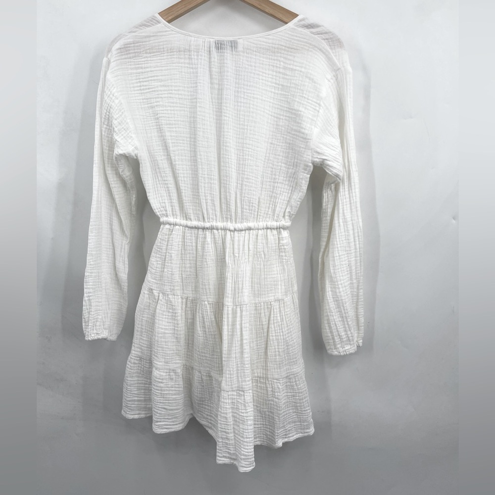 Petal & Pup Dress Long Sleeve Linen Dress Size 0 in Ivory - Picture 5 of 5